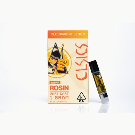 CLSICS Rosin & Rosin Infused Pre Rolls - Clockwork Lemon - Live Rosin Vape Cartridge 1g - 1