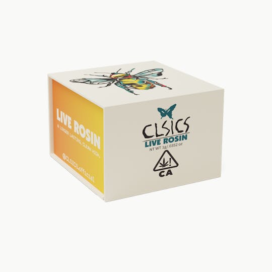 CLSICS Rosin & Rosin Infused Pre Rolls - Black Cherry - 1g Live Rosin Extract Tier 2 - 1