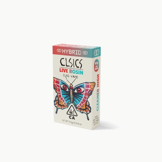 CLSICS Rosin & Rosin Infused Pre Rolls - White Berry - Live Rosin Vape Cartridge 0.5g - 1