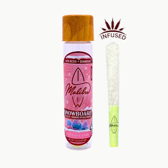 Malibu Premium Cannabis - Snowboard | Cotton Candy | Infused Preroll 1G - 1