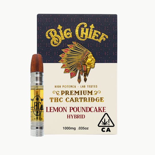 Big Chief - LEMON POUND CAKE - 1G THC Cartridge - 1