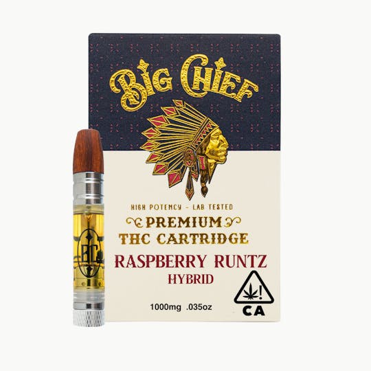 Big Chief - RASPBERRY RUNTZ - 1G THC Cartridge - 1