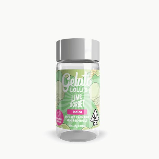 Gelato - Lime Sorbet .6G Lolli 5-Pack (3g) - 1