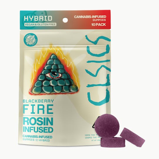 CLSICS Rosin & Rosin Infused Pre Rolls - Blackberry Fire - 10Pk GUMMIES LIVE ROSIN INFUSED - 1