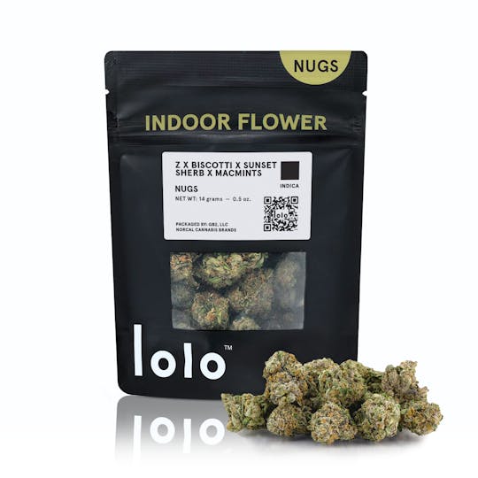 lolo Z x Biscotti x Sunset Sherb x Macmints | Indoor Nugs | 14g 