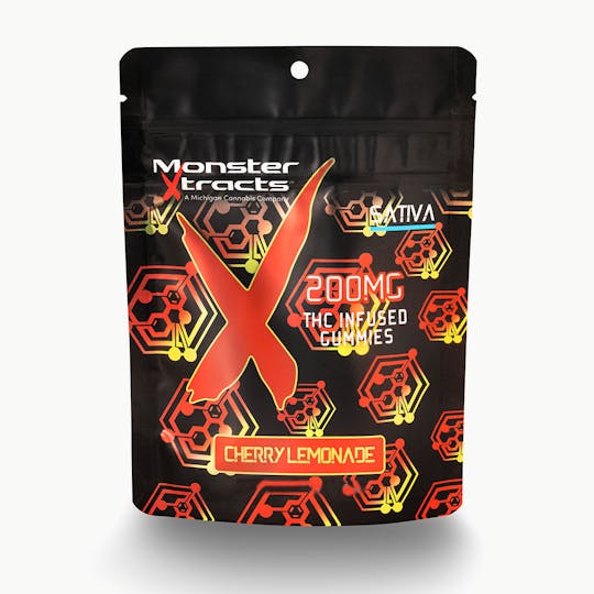 Monster Xtracts - Cherry Lemonade 200mg THC Infused Gummies - 1