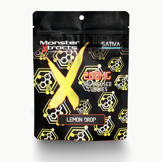 Monster Xtracts - Lemon Drop 200mg THC Infused Gummies - 1