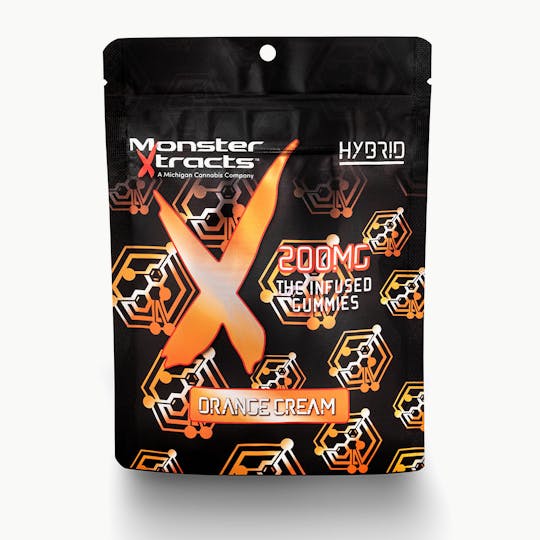 Monster Xtracts - Orange Cream 200mg THC Infused Gummies - 1