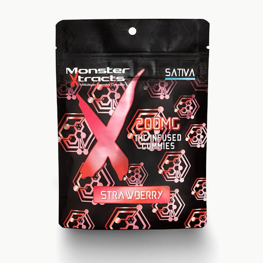 Monster Xtracts - Strawberry 200mg THC Gummies - 1