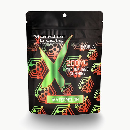 Monster Xtracts - Watermelon 200mg THC Infused Gummies - 1