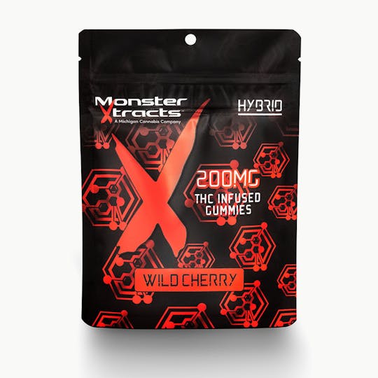 Monster Xtracts - Wild Cherry 200mg THC Infused Gummies - 1