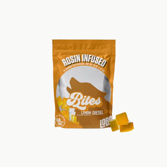 Lobo Cannagar - Lobo Bites Rosin Infused- Lemon - 100mg - 1