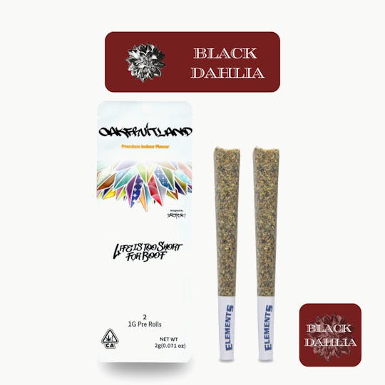 Oakfruitland (OFL) - Black Dahlia Pre Roll 2g - Dual Pack Series - 1