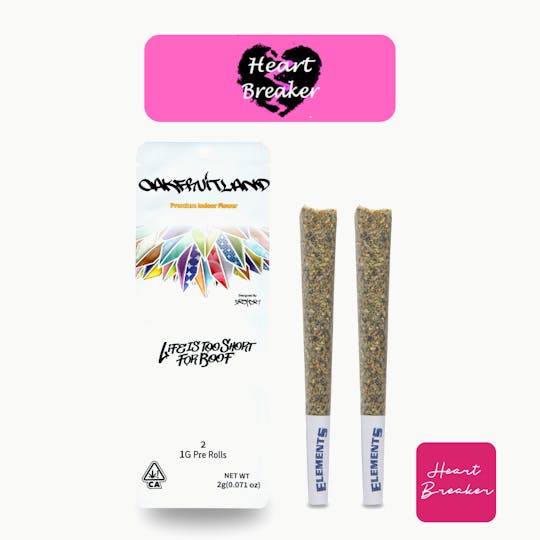 Oakfruitland (OFL) - Heart Breaker Pre Roll 2g - Dual Pack Series - 1