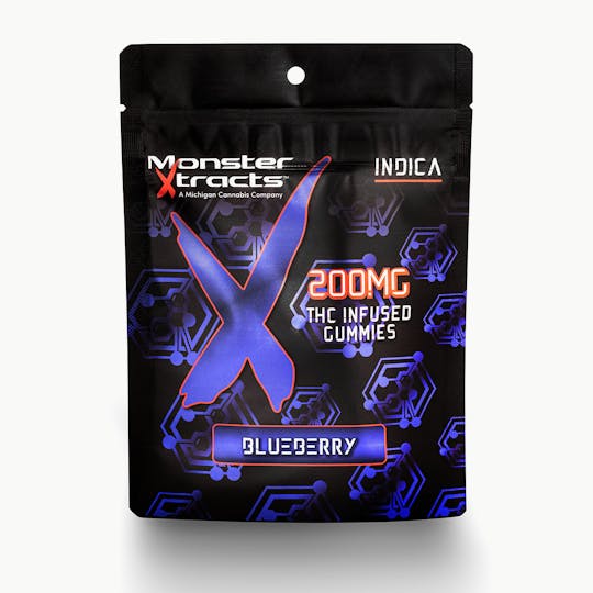 Monster Xtracts - Blueberry 200mg THC Infused Gummies - 1