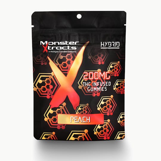 Monster Xtracts - Peach 200mg THC Infused Gummies - 1
