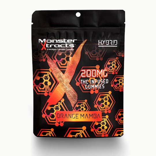 Monster Xtracts - Orange Mamba 200mg THC Infused Gummies - 1
