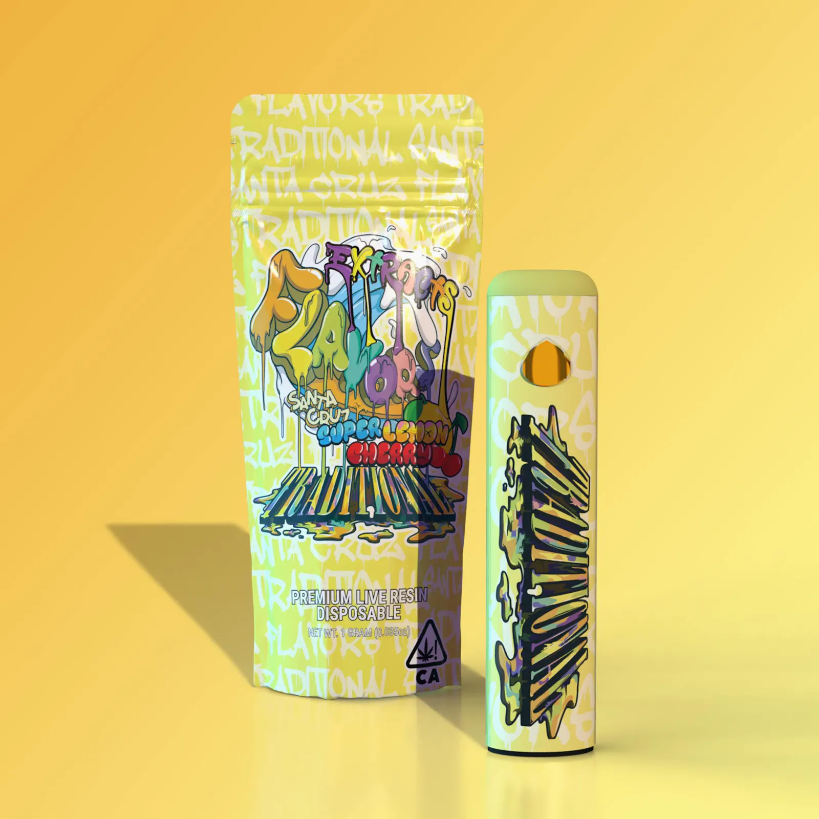 Traditional x PCF - Super Lemon Cherry Live Resin Disposable 1g
