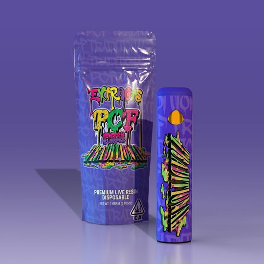 Traditional - Traditional x PCF - Cherry Zlurpee Live Resin Disposable 1g - 1