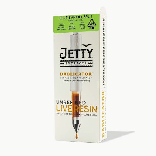 Jetty Extracts - Blue Banana Split 100% Live Resin Dablicator™ Oil Applicator 1g - 1