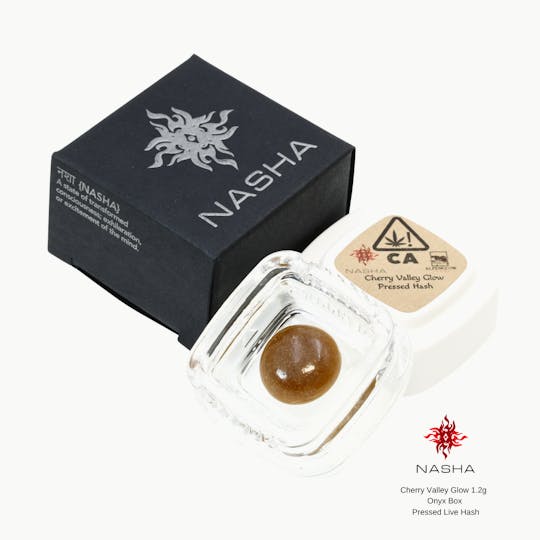 NASHA - Cherry Valley Glow 1.2g Onyx Pressed Live Hash - 1