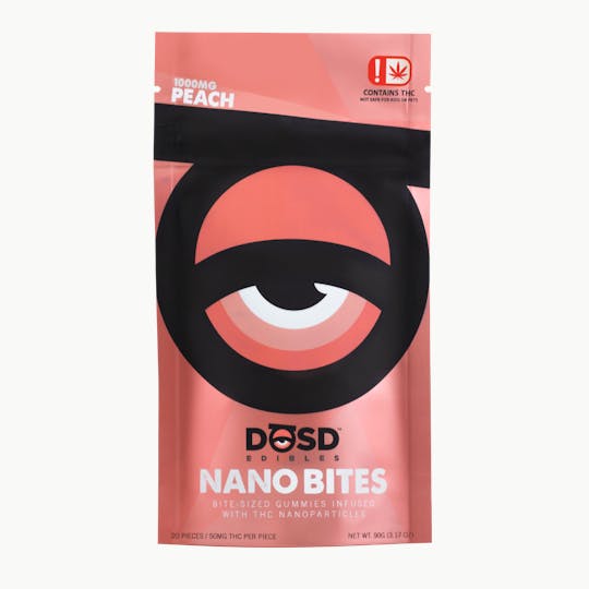 DŌSD Edibles - Nano Bites - Peach 1000mg, Indica Enhanced - 1