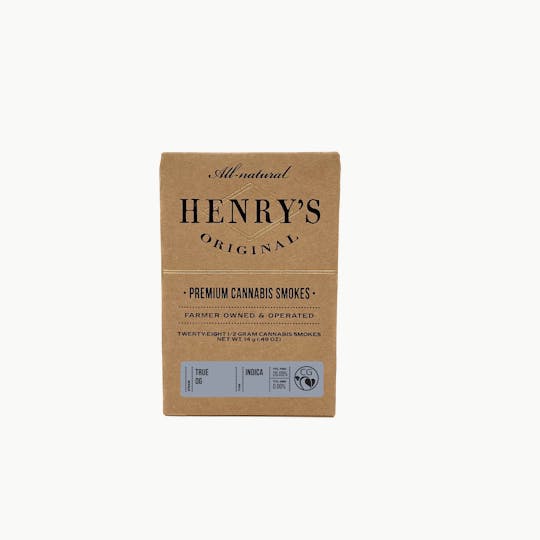 Henry's Original - 14g Total 28-Pack Pre-Rolls (.5g each) - True OG - 1