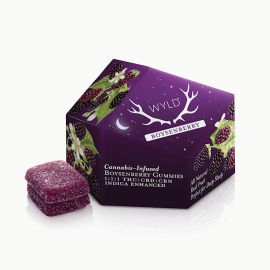 WYLD - Boysenberry 1:1:1 CBD+CBN Enhanced Gummies - 1