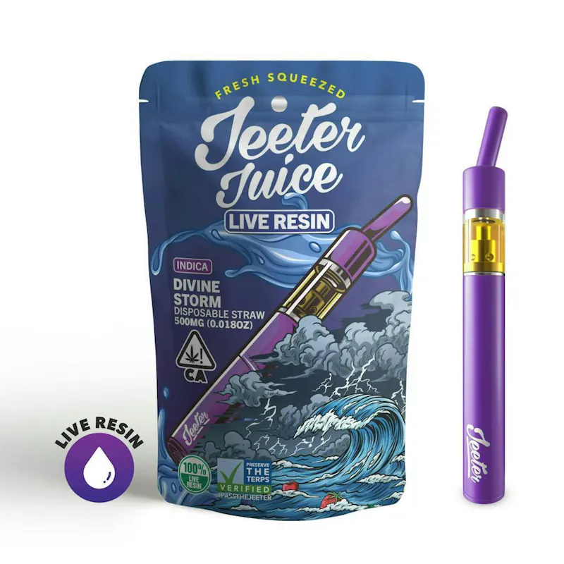 Jeeter Divine Storm Live Resin Straw Disposable 0.5g