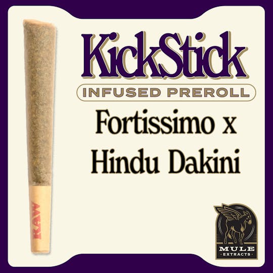 Mule Extracts - 1.0g Infused Pre-Roll - Fortissimo x Hindu Dakini(Indica) - 1