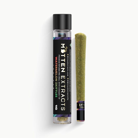 Mitten Extracts - Mitten Extracts 1G Infused Preroll - Watermelon Zkittles (Indica) - 1
