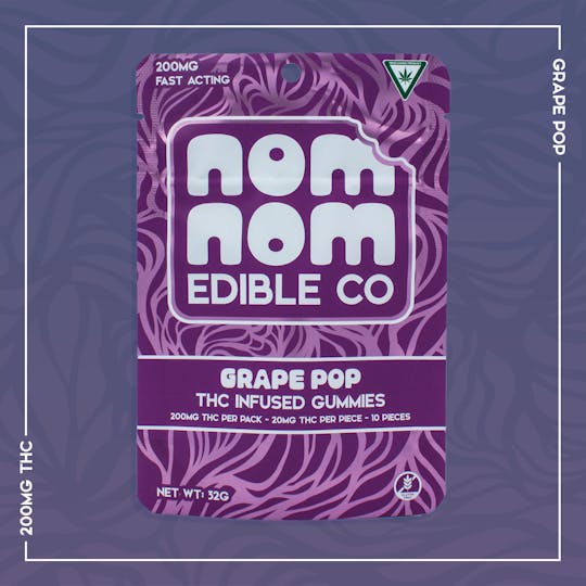 Nura - Nom Nom Edible Co. | Grape Pop | 200mg - 1