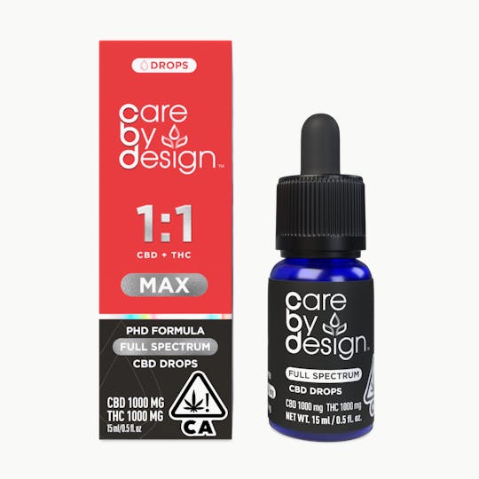 Care By Design - Care By Design | 1:1 Max Full Spectrum CBD Drops 15ml - 1