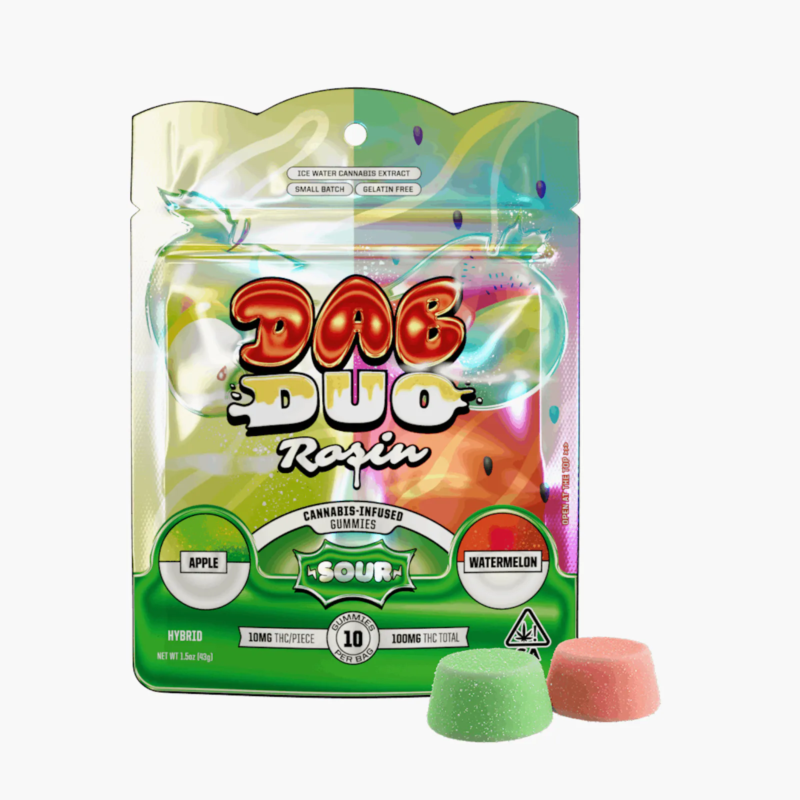 ABX - Sour Apple + Watermelon Dab Duos Rosin Gummies - 100mg