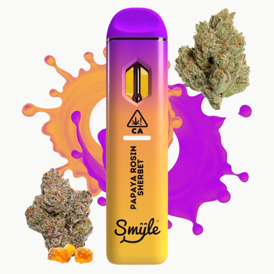 Smyle™ - Smyle™ Papaya Rosin Sherbet - 1.5G Live Rosin Infused Disposable Pen - 1