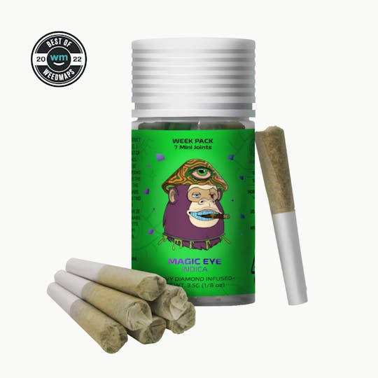 APE Premium Cannabis Corp - MAGIC EYE - 7 Diamond Infused Prerolls (3.5g | 0.5g each) - 1