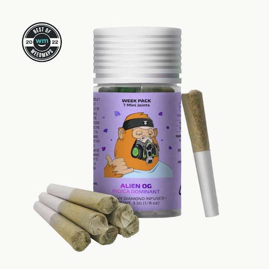 APE Premium Cannabis Corp - ALIEN OG — 7 Diamond Infused Prerolls (3.5g | 0.5g each) - 1