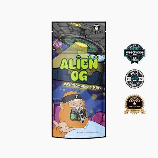 APE Premium Cannabis Corp - Alien OG (Indica) — 1g APE Disposable Vape - 1