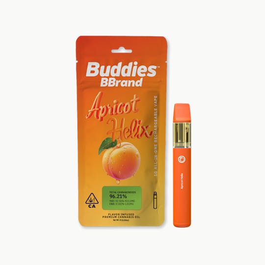 Buddies Brand - BBrand Apricot Helix 1g AIO Vape - 1