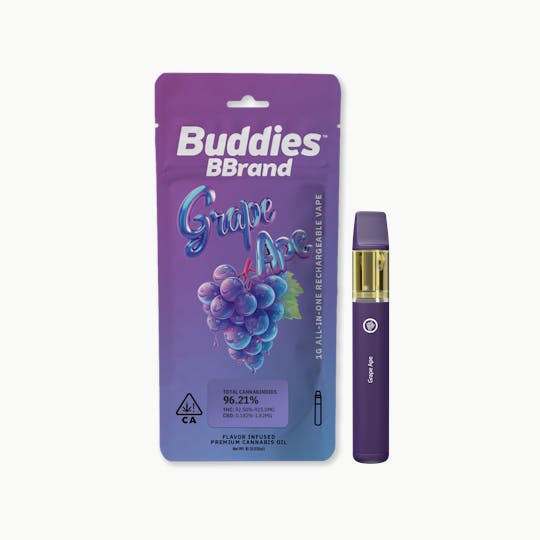 Buddies Brand - BBrand Grape Ape 1g AIO Vape - 1