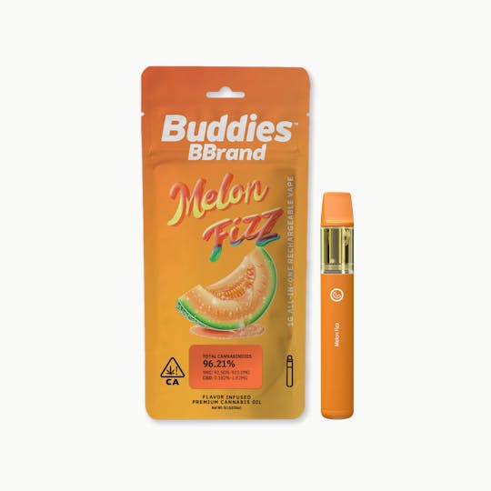 Buddies Brand - BBrand Melon Fizz 1g AIO Vape - 1