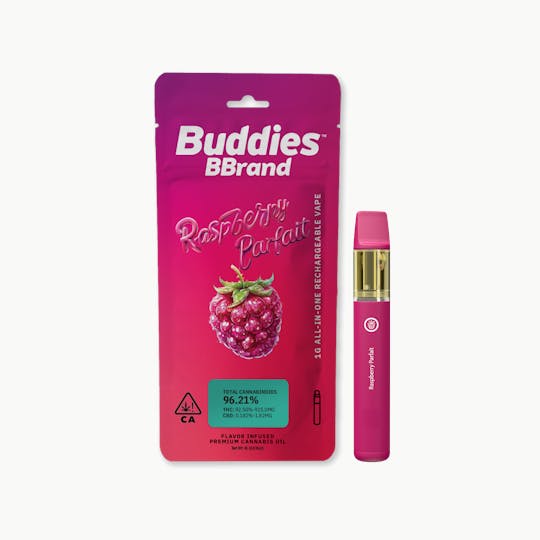 Buddies Brand - BBrand Raspberry Parfait 1g AIO Vape - 1