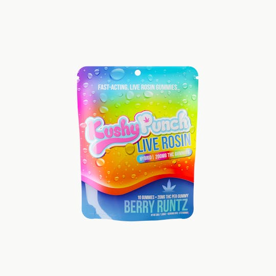 Kushy Punch - Kushy Punch - Berry Runtz Live Rosin GUMMIES 200MG - 1