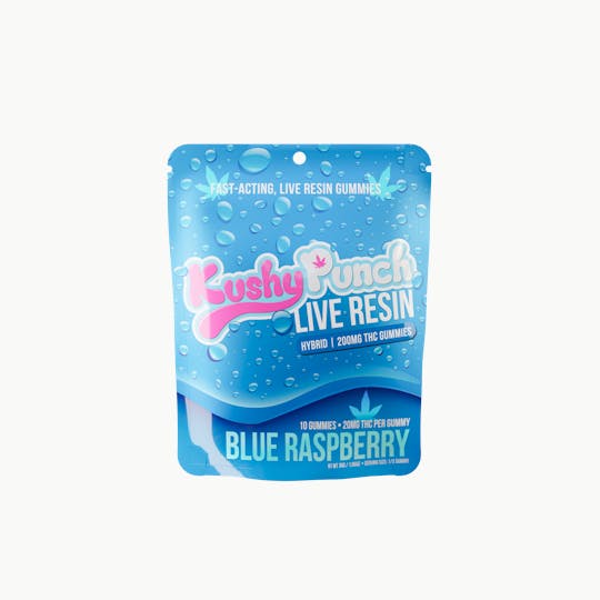 Kushy Punch - Kushy Punch - Blue Raspberry Live Resin GUMMIES 200MG - 1