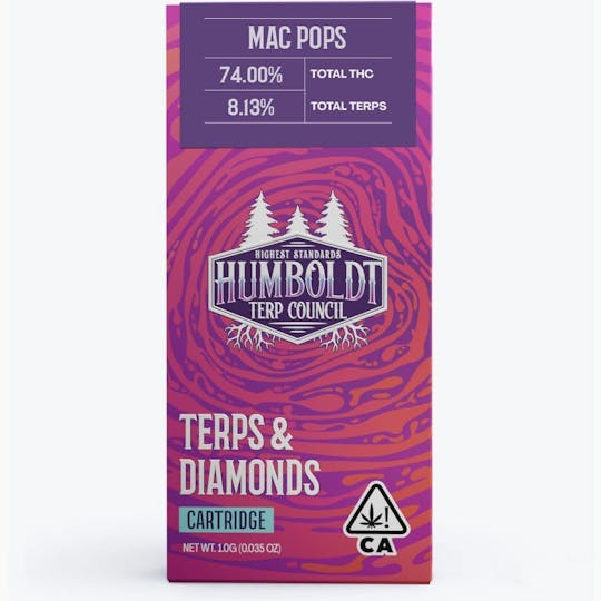Humboldt Terp Council - Humboldt Terp Council | Live Resin Vape Cartridge Mac Pops 1g - 1