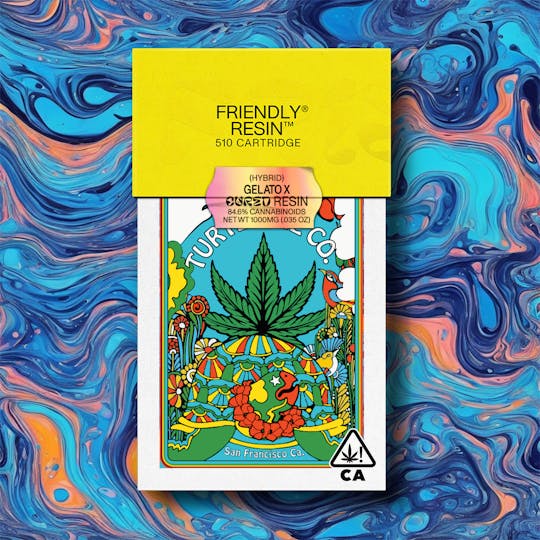 Friendly Brand - Friendly Brand x Turtle Pie - Gelato X - Hybrid - 1g Cured Resin Cartridge - 1