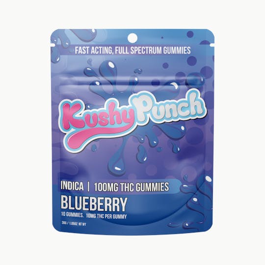 Kushy Punch - Kushy Punch - Indica Blueberry INDIVIDUAL GUMMIES 100MG - 1