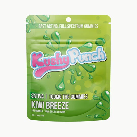 Kushy Punch - Kushy Punch - Sativa Kiwi Breeze INDIVIDUAL GUMMIES 100MG - 1