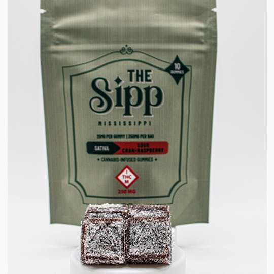 River Remedy - The Sipp: Sour Cran-Raspberry Gummies - 250mg (10pk) - 1