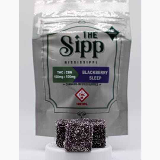 River Remedy - The Sipp: 1:1 CBN 100mg Blackberry Sleep Gummies (10pk) - 1
